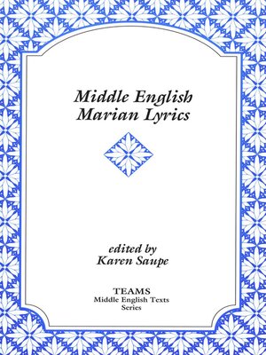 cover image of Middle English Marian Lyrics